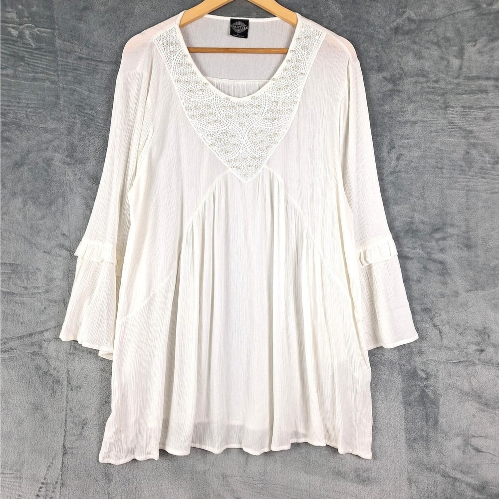 Womens Dress Large Fairy Crochet Boho Beach Gauze Coastal Vacation Resort‎ Angel